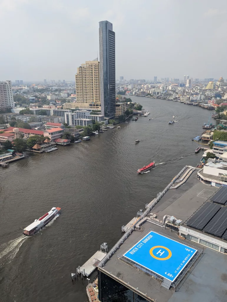 Nice view of the river and boats